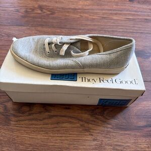 Vintage Keds Women’s Champion Oxford Grey Fleece Sneakers – Size 7M w/ Box